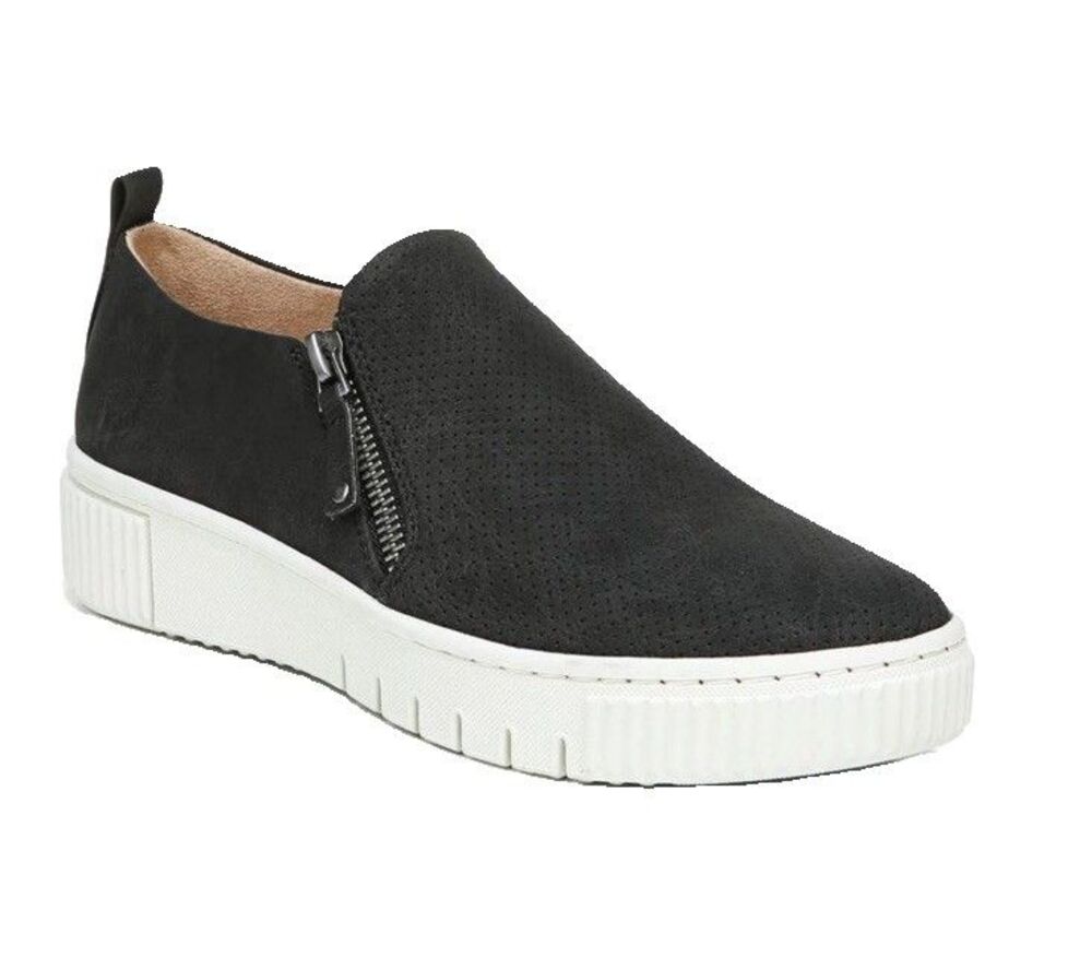Soul Naturalizer Turner Slip-on Sneakers Women's Black FauxLeather Shoe-  7 WIDE